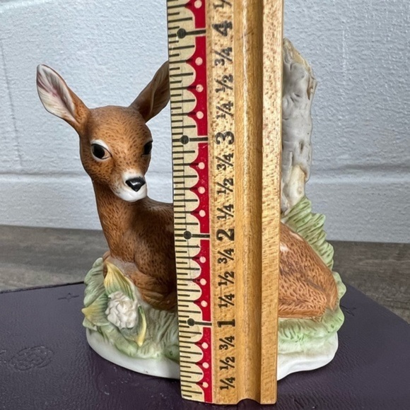 Homco Fawn Figurine 1980's Vintage deer statue collectible - Picture 6 of 7